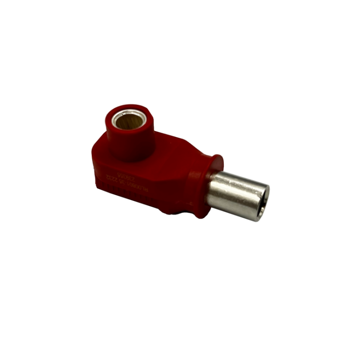 Conector Ecumaster RL00801-35RE; 8,0 mm; RADLOK-35MM; Rojo
