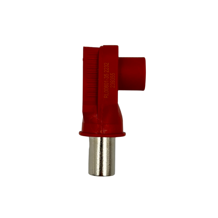 Conector Ecumaster RL00801-35RE; 8,0 mm; RADLOK-35MM; Rojo