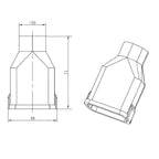 Ecumaster G24L rubber boot for 24-pin FCI connector