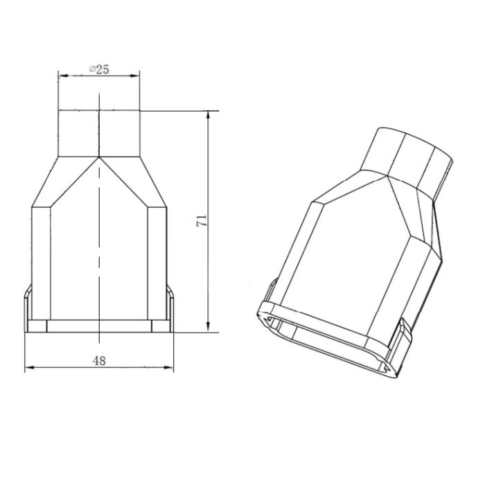 Ecumaster G24L rubber boot for 24-pin FCI connector