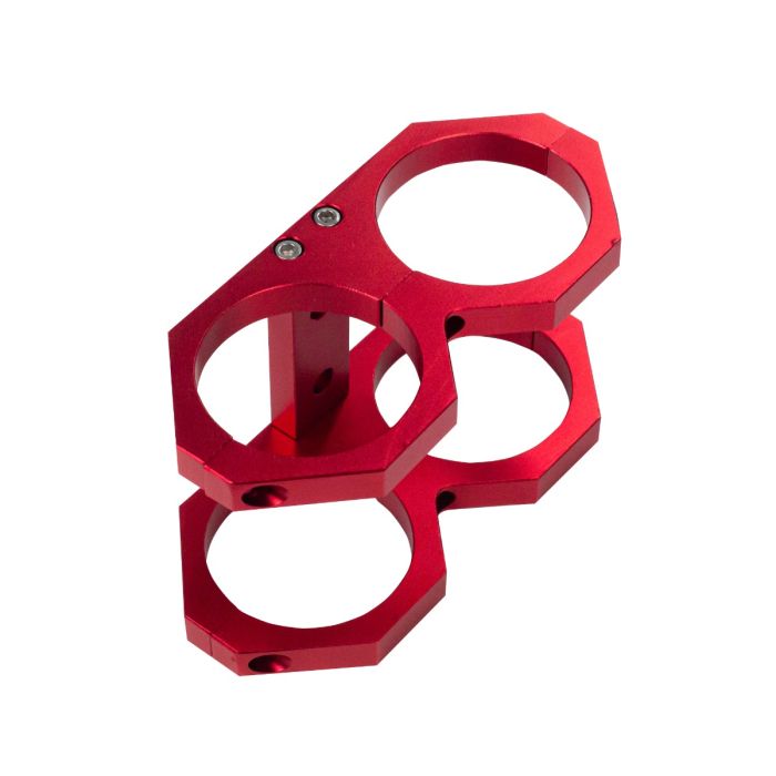 JRspec 60mm Dual Fuel Pump Mounting Bracket, Type 2, Red