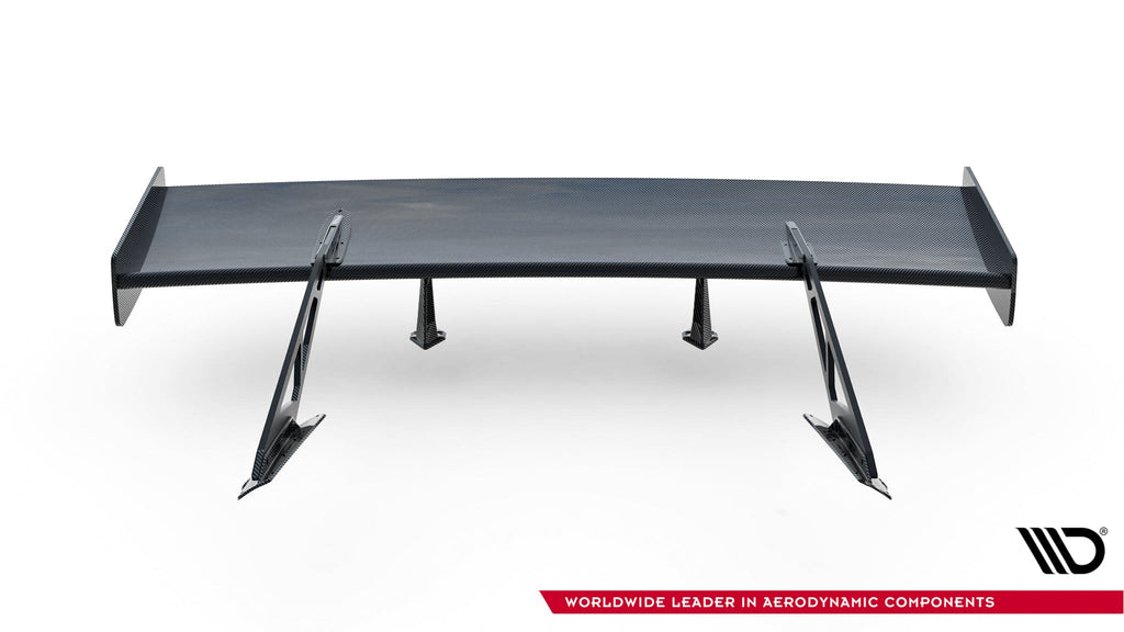 Alerón de carbono con soportes cuello de cisne + LED para Chevrolet Corvette Stingray / Grand Sport C7