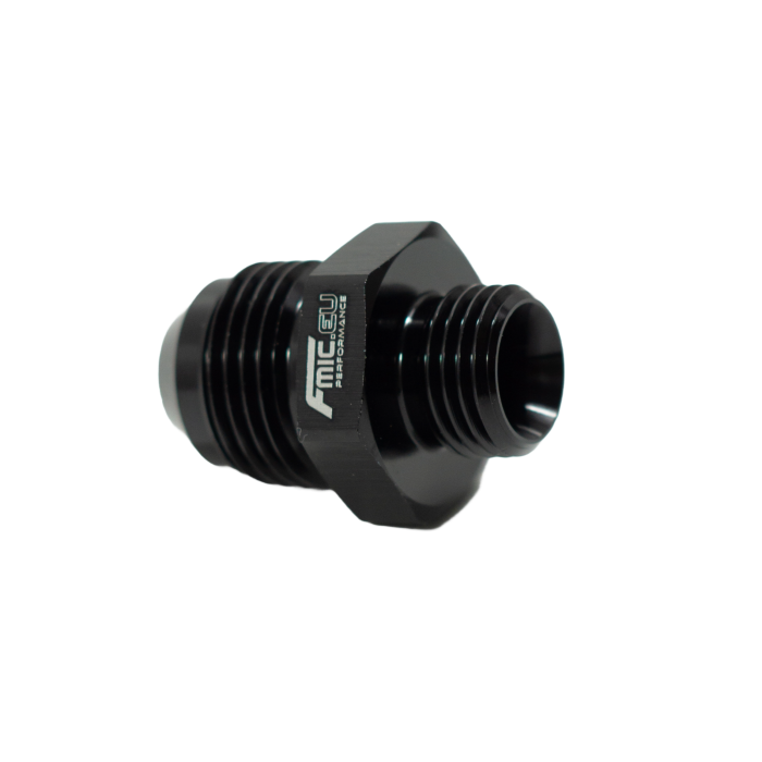 Adaptador de conexión de manguera JIC AN6 ORB macho a AN8 macho, color negro.