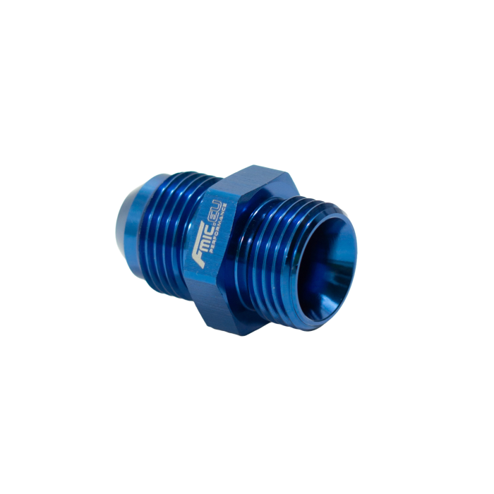 Adaptador de conexión de manguera JIC AN8 ORB macho a AN8 macho azul