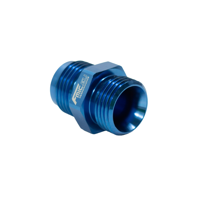 Adaptador de conexión de manguera JIC AN10 macho ORB a AN10 macho, color azul