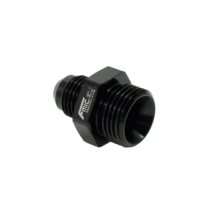 Adaptador de conexión de manguera JIC AN8 ORB macho a AN6 macho, color negro.