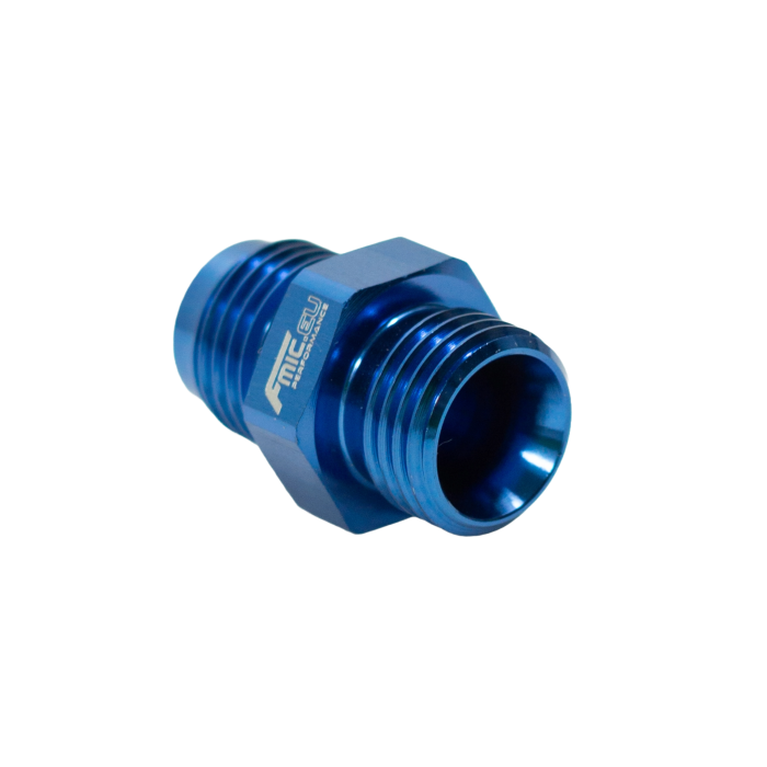 Adaptador de conexión para manguera AN6 ORB macho a AN6 macho JIC azul