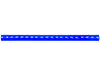 Tubo de silicona de 1 m 68 mm azul