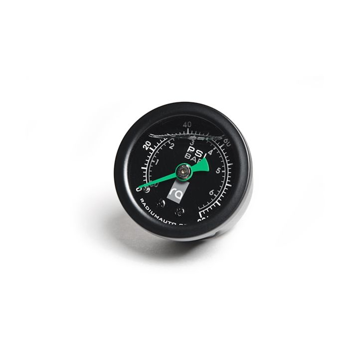 Manómetro de presión de combustible de 0 a 100 PSI con adaptador 8AN de Radium Engineering