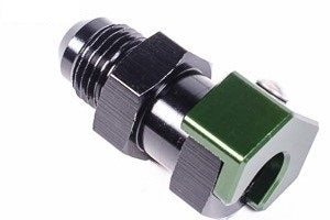 Radium Engineering, conector hembra SAE de 3/8" a macho 6AN de perfil bajo.