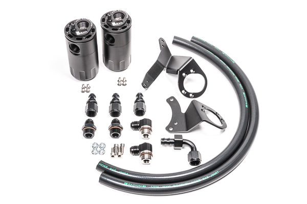 Kit de doble catch can para Ford Mustang GT 11-14 Fluid Lock Radium Engineering