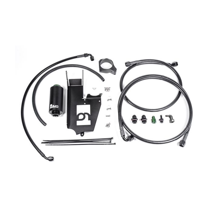 Kit de tuberías para soporte de combustible para filtro de microfibra Mitsubishi Evo 7-8-9 Radium Engineering