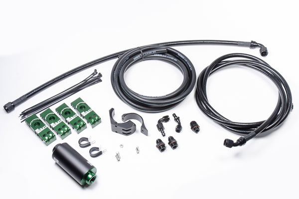 Kit de montaje de líneas para soporte de bomba de combustible para Toyota MK4 Supra con filtro Microglass Radium Engineering