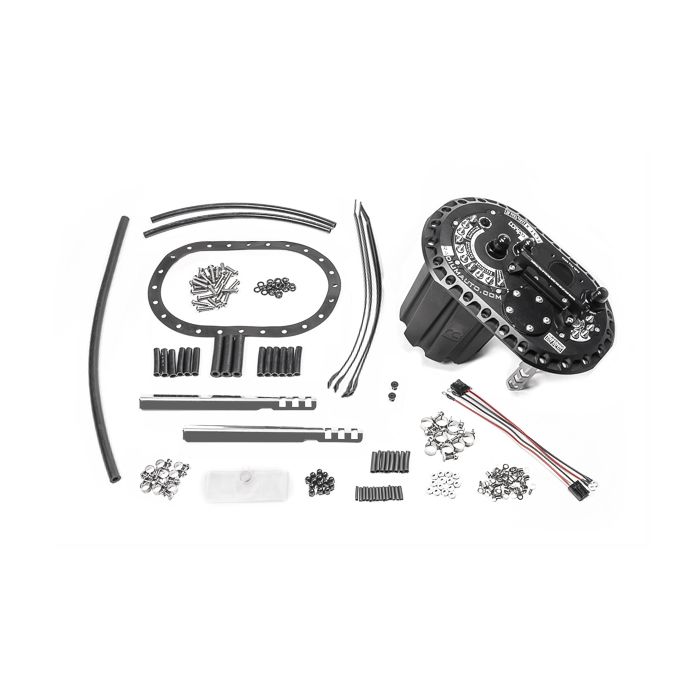 El tanque de compensación para celdas de combustible FCST-X es compatible con Walbro GSS342 / AEM 50-1200 / DW440 de Radium Engineering.