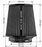 Filtro de aire cónico FMIC.Pro longitud 200 mm diámetro 89 mm negro
