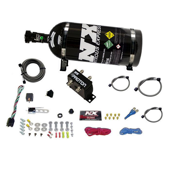 Sistema de óxido nitroso Proton Plus con botella negra de 4,5 kg (10 lb) Nitrous Express NX 20421-10B