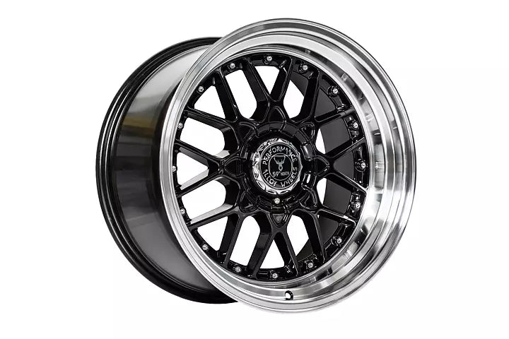 59°North Wheels D-010 10x18" ET25 5x114,3/5x120 Gloss black/polished lip