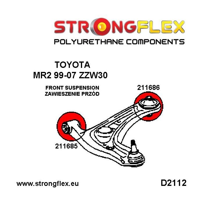 211685B: Front wishbone bush
