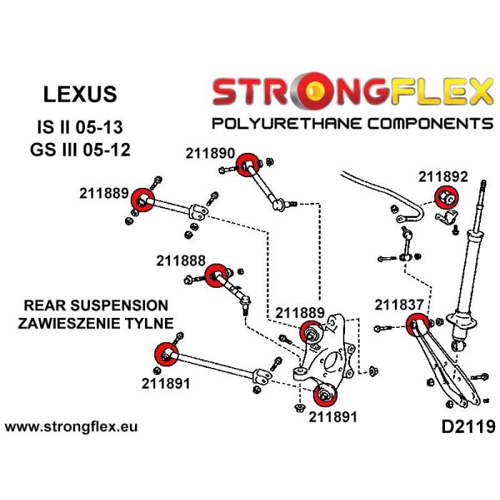 211888B: Rear lower control arm bushing