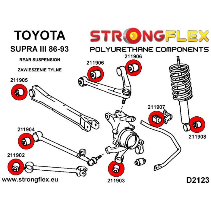 211908A: Rear shock absorber bush SPORT