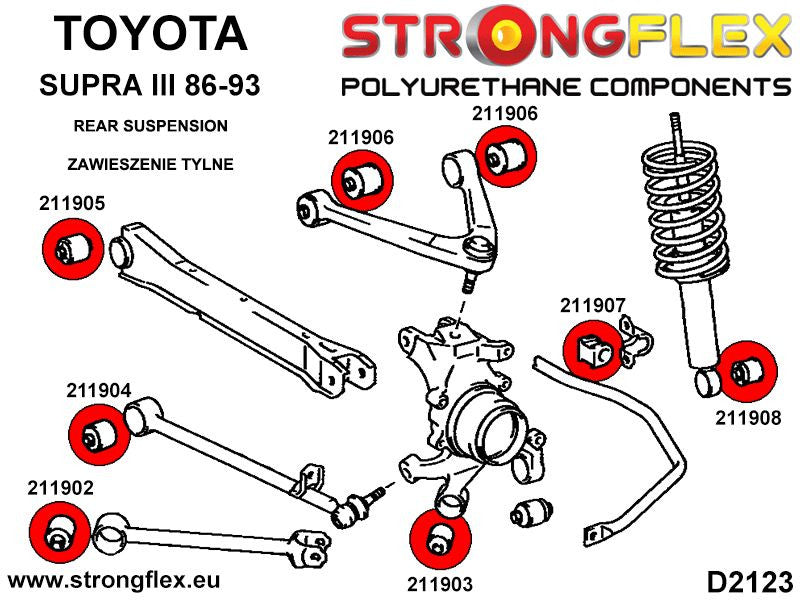 211908A: Silentblock de amortiguador trasero SPORT