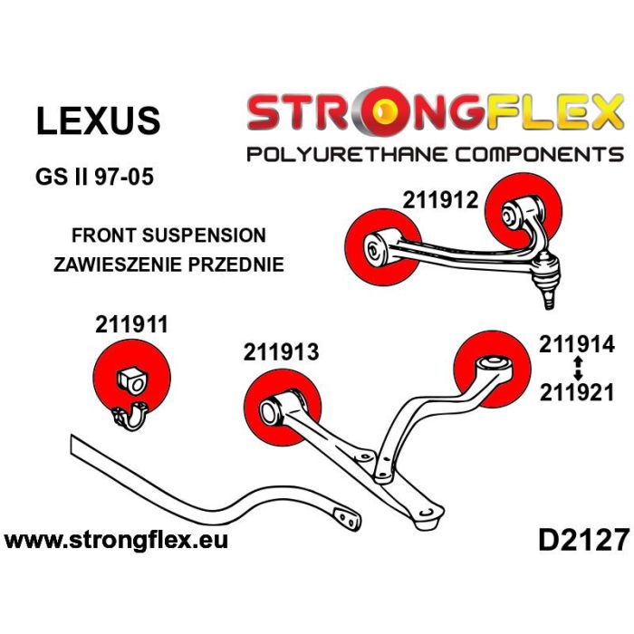 216244B: Front Suspension Bushing Kit