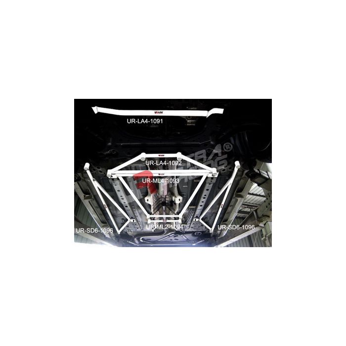 1093 Ultra Racing H-type Rear Lower Bar for Mazda 2 (Sedan) 07+