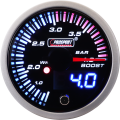 Prosport JDM Series 52 mm - Manómetro de presión de turbo de 0 a 4 bares con sensor impermeable