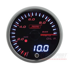 Manómetro de presión de aceite Prosport JDM Series de 52 mm con sensor eléctrico