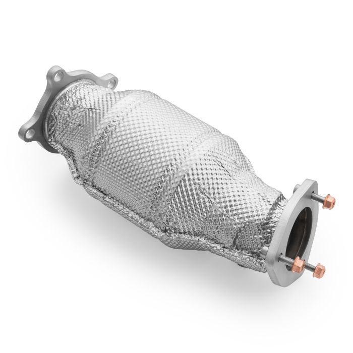 Downpipe for Audi A6 C8 Avant Quattro / S6 2.0 TFSI with heat shield and OBD catalytic converter