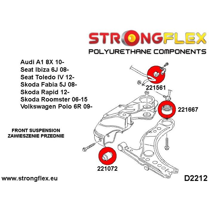 221072A: 30mm SPORT Front wishbone front bush