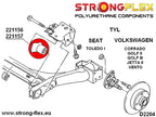 221156A: Silentblock del subchasis trasero 45 mm SPORT