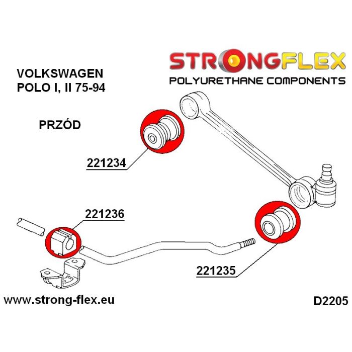221236B: Front sway bar bushing