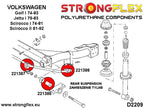 221388B: Silentblock exterior del soporte de la barra estabilizadora trasera