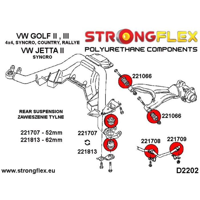 221709B: Rear anti-roll bar outer bush