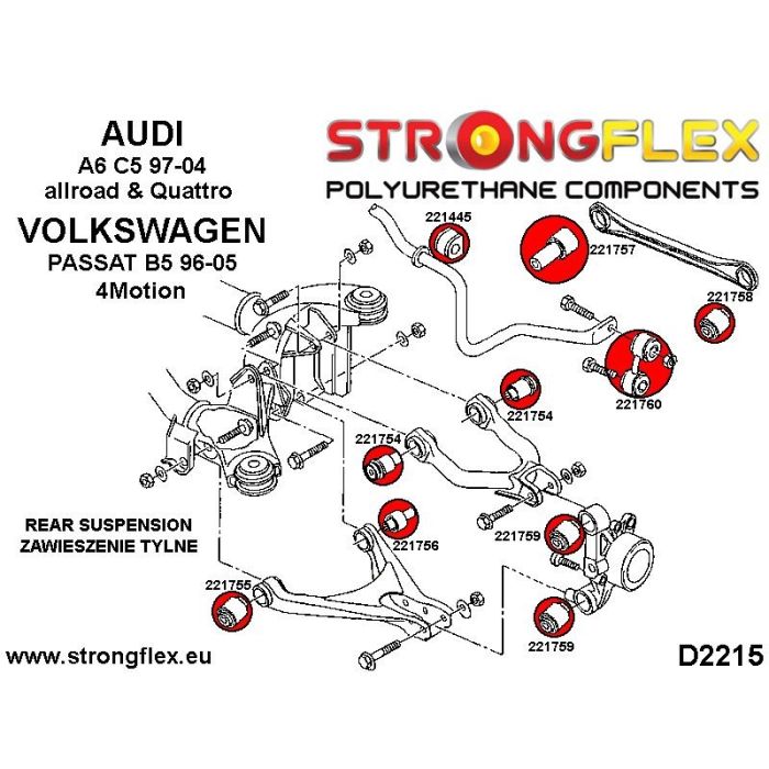 221754A: DEPORTE Rear Upper Wishbone Bush