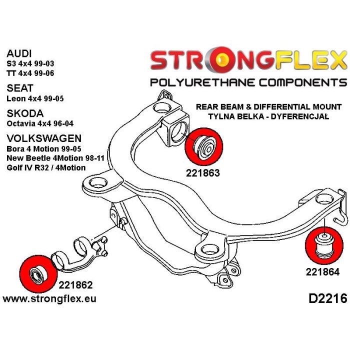 221864B: Rear subframe bush