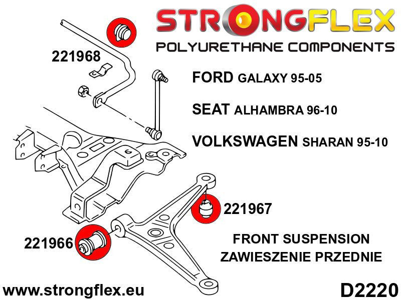 221967A: Brazo inferior delantero – silentblock trasero SPORT