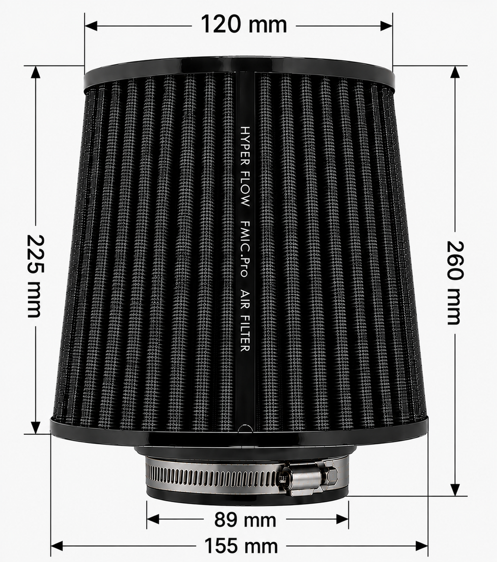 Filtro de aire cónico FMIC.Pro longitud 225 mm diámetro 89 mm