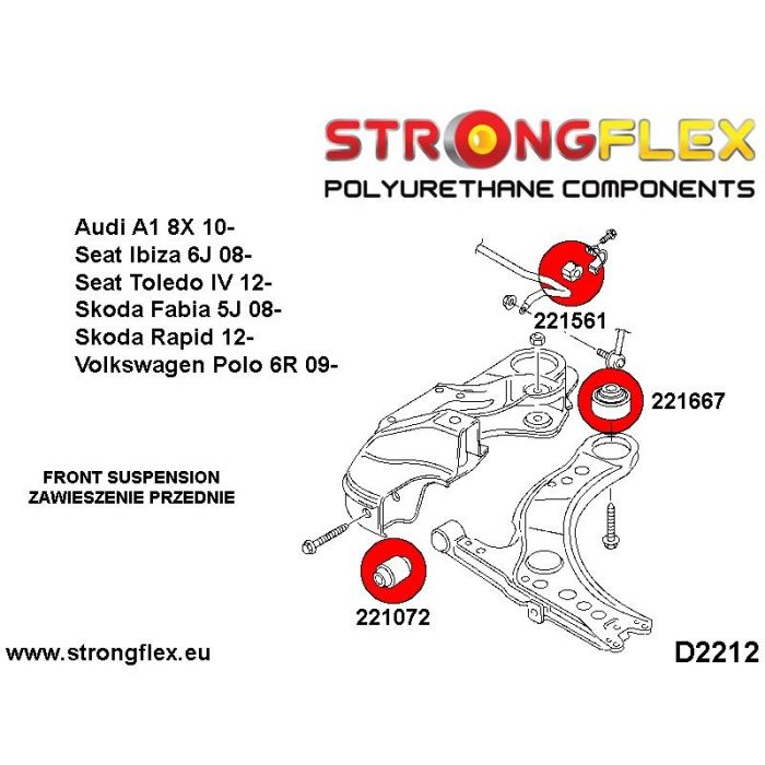 226160B: Front suspension bush kit