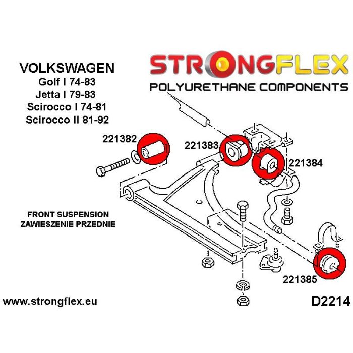 226207B: Suspension bushing kit