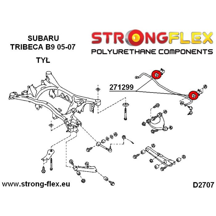 271299A: Rear stabilizer bar bushing 15 mm SPORT