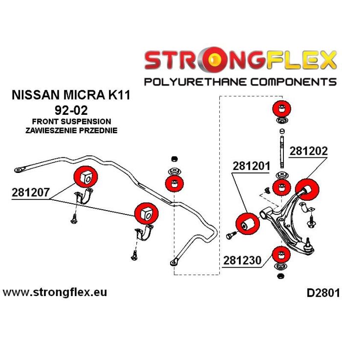 281202B: Front suspension arm rear bushing