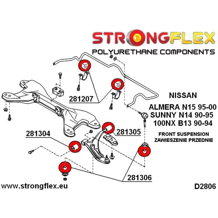 281304B: Front lower wishbone bushing