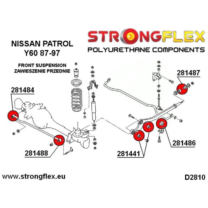 281486B: Front stabilizer bar bushing