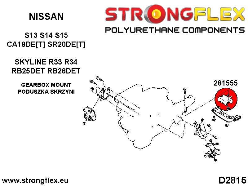 281555B: Soporte de caja de cambios NISSAN