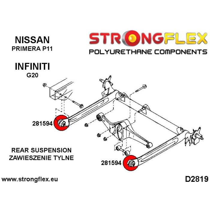 281594A: Rear beam bush DEPORTE
