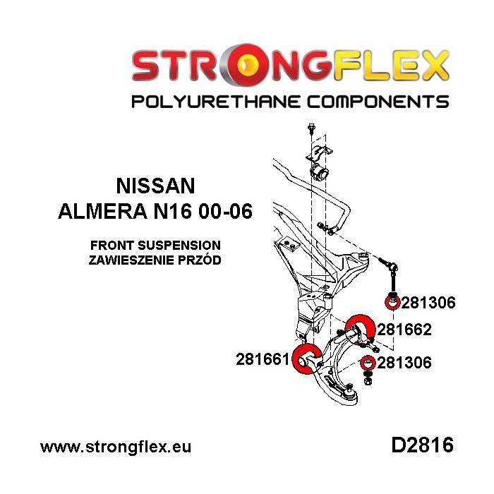 281662A: Front lower arm bush SPORT