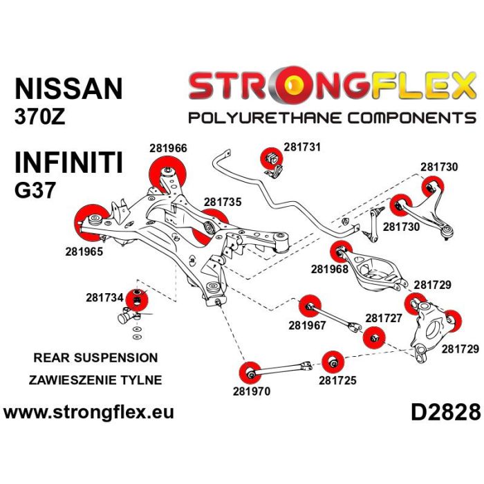 286202A: Rear Suspension Bush Kit SPORT