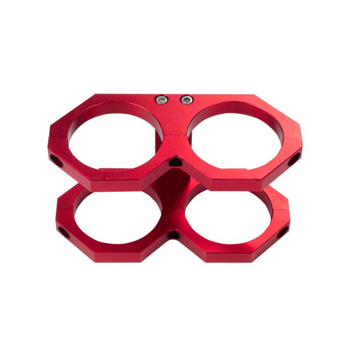 JRspec 60mm Dual Fuel Pump Mounting Bracket, Type 2, Red